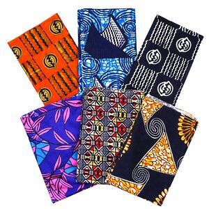 Set Of 6 Scarves African Scarves Cotton African Prints Assorted Scarves